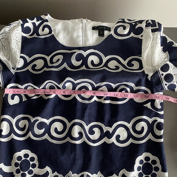NWT J. Crew Navy Shift Ornate Lace Short Dress - Picture 10 of 11